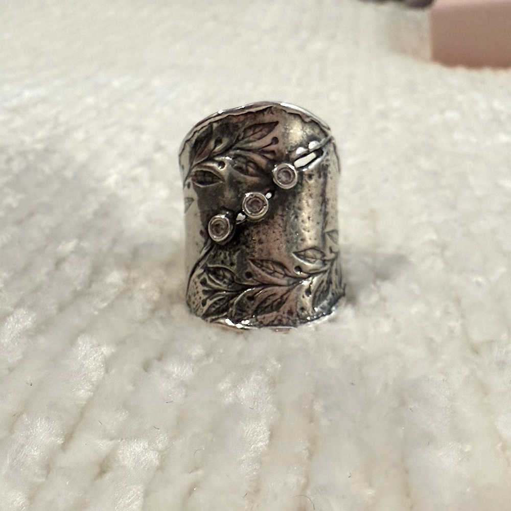 Silpada Nature’s Majesty Ring, 925 Sterling Silver, Cubic Zirconias